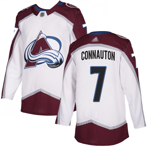 Adidas Colorado Avalanche Men #7 Kevin Connauton White Road Authentic Stitched NHL Jersey->colorado avalanche->NHL Jersey